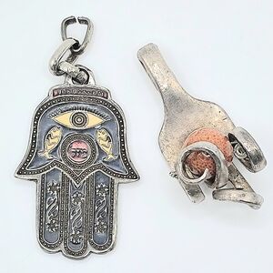 MISFITS HAMSA & FORK ART PENDANTS